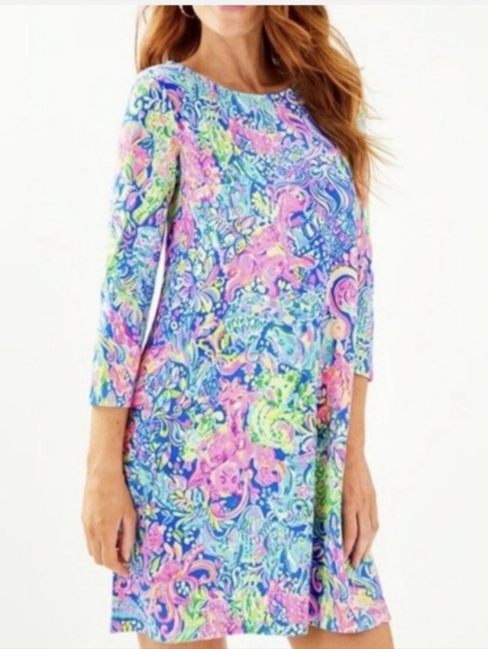 Lilly Pulitzer Ophelia swing dress in multi pop up 60 animals Size Medium - Picture 2 of 7